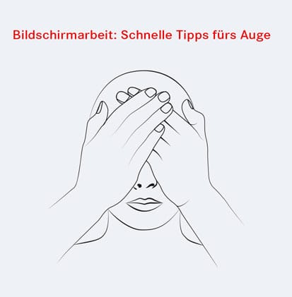 Lange Bildschirmarbeit belastet die Augen