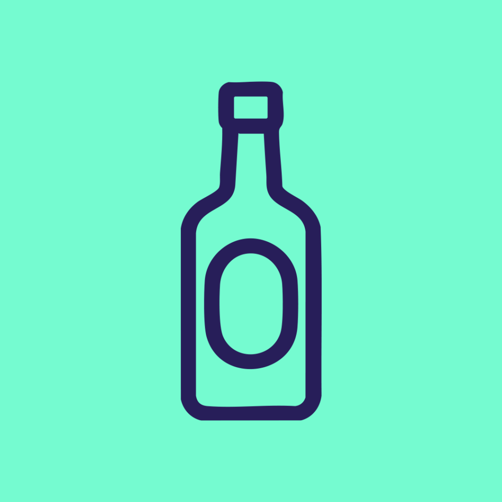Zu sehen ist ein Icon einer Flasche.