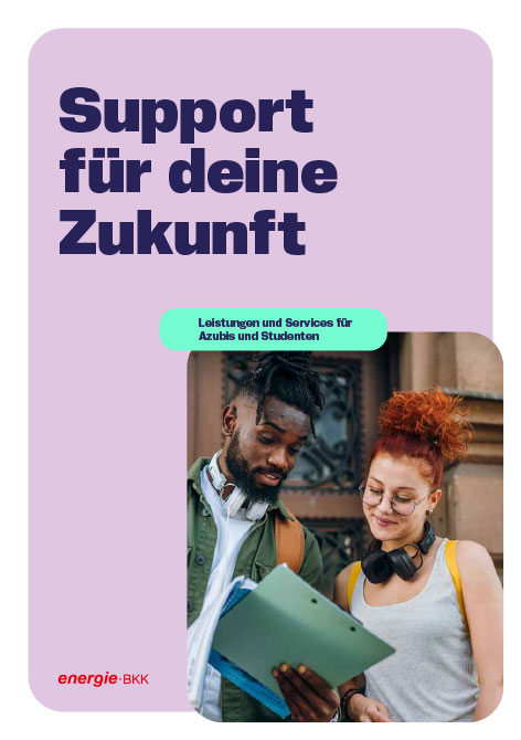 Das Bild zeigt das Cover unserer Leistungsbroschüre für Azubis