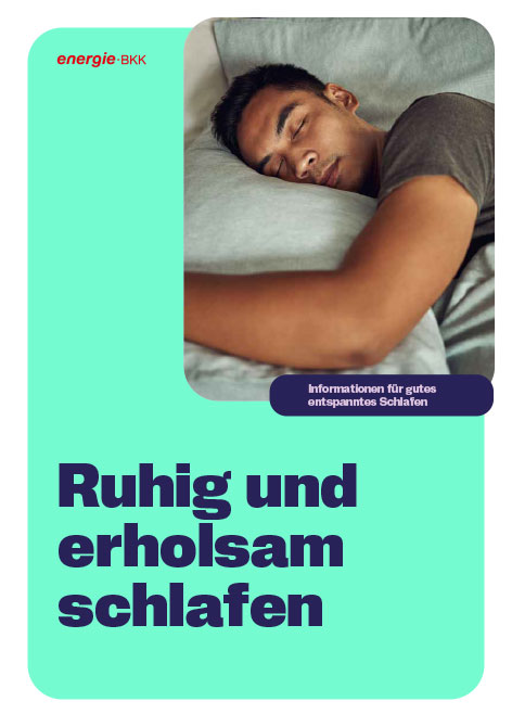 Das Bild zeigt das Titelbild für die Broschüre erholsamer Schlaf
