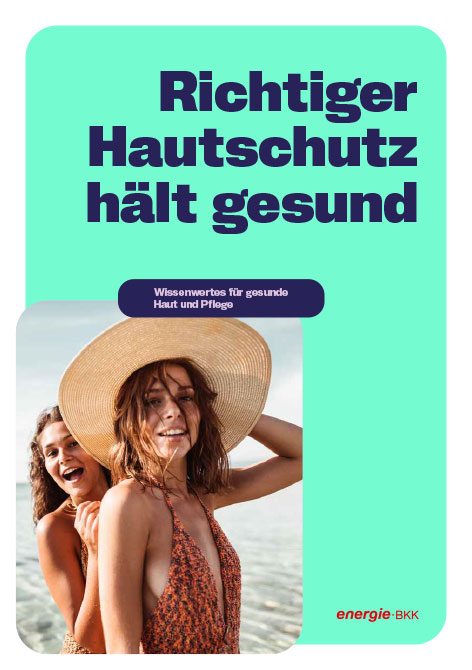 Bild zeigt das Titelbild für die Broschüre gesunde Haut