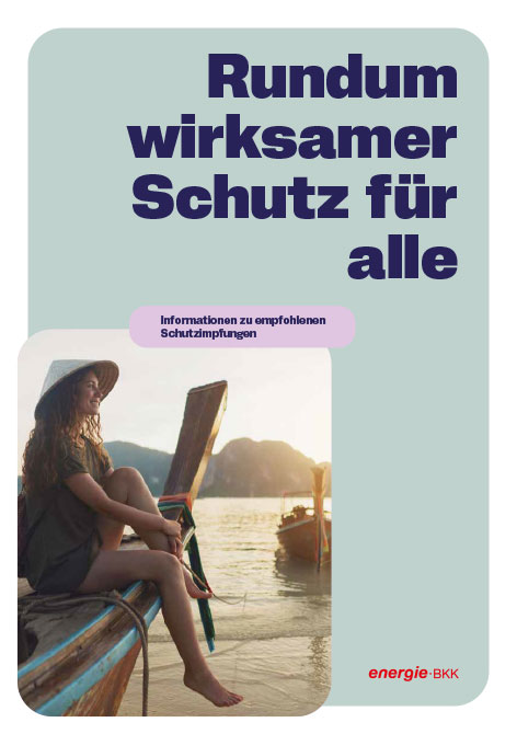 Das Bild zeigt das Titelbild für die Broschüre Schutzimpfungen