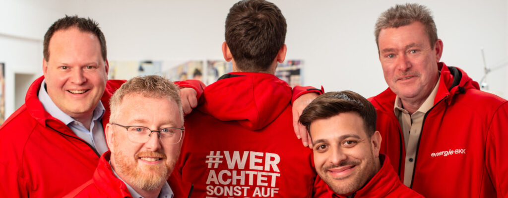Auf dem Bild sieht man das Team der Abteilung Vertrieb der energie-BKK