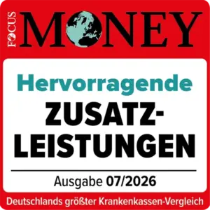 Qualitätssiegel für Zusatzleistungen Krankenkassen-Test Focus Money 02/2026