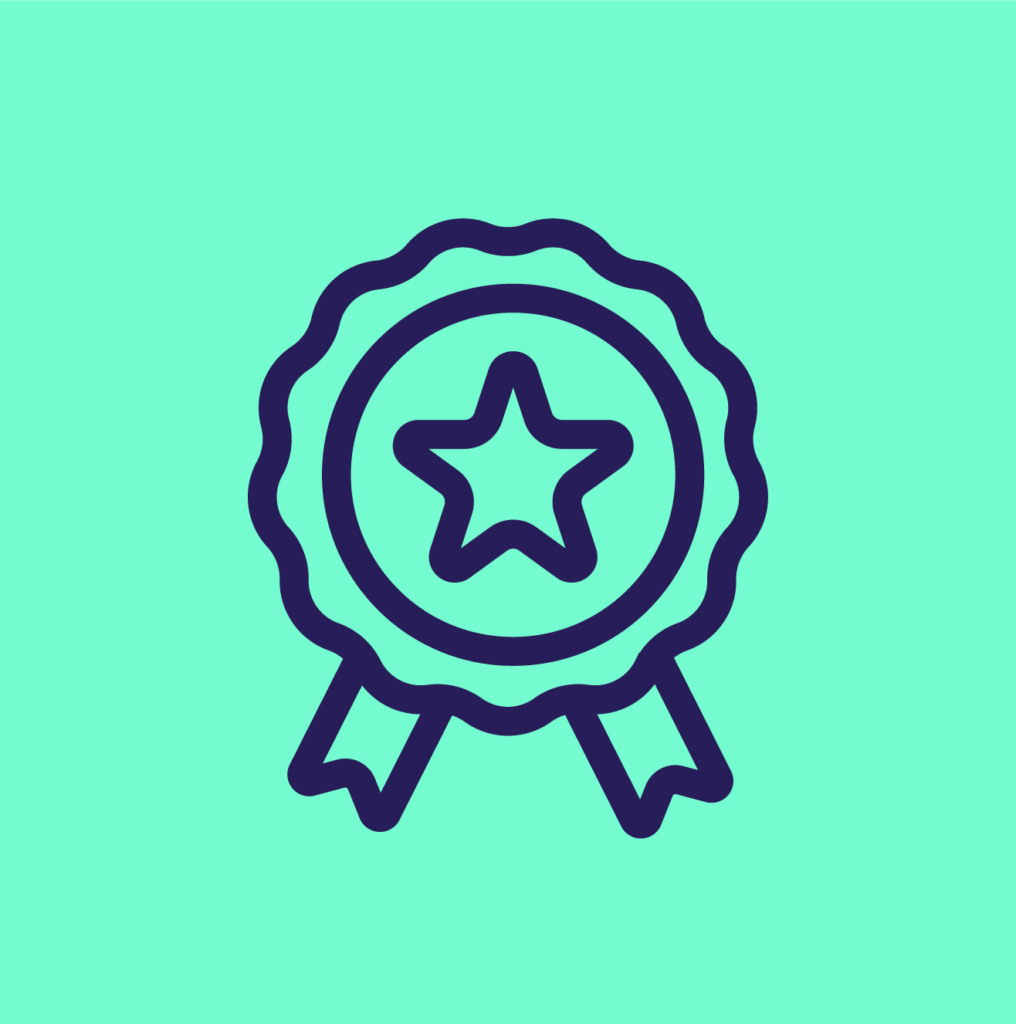 Zu sehen ist das Icon einer Medaille.