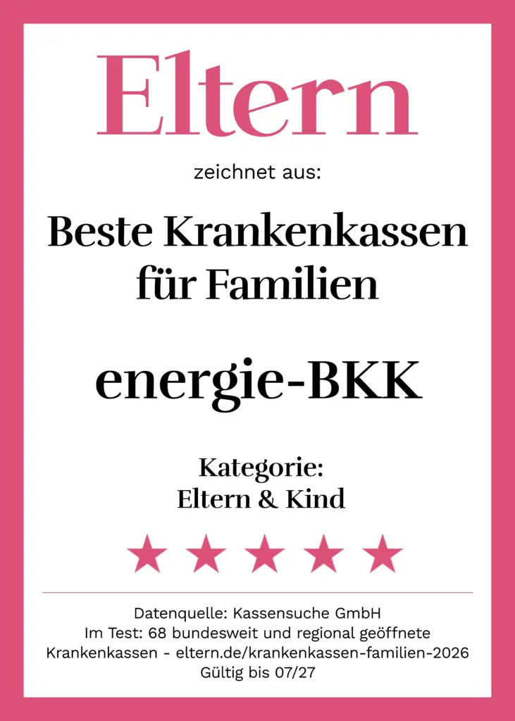 Qualitätssiegel Eltern Beste Krankenkasse Familie Kategorie: Eltern & Kind