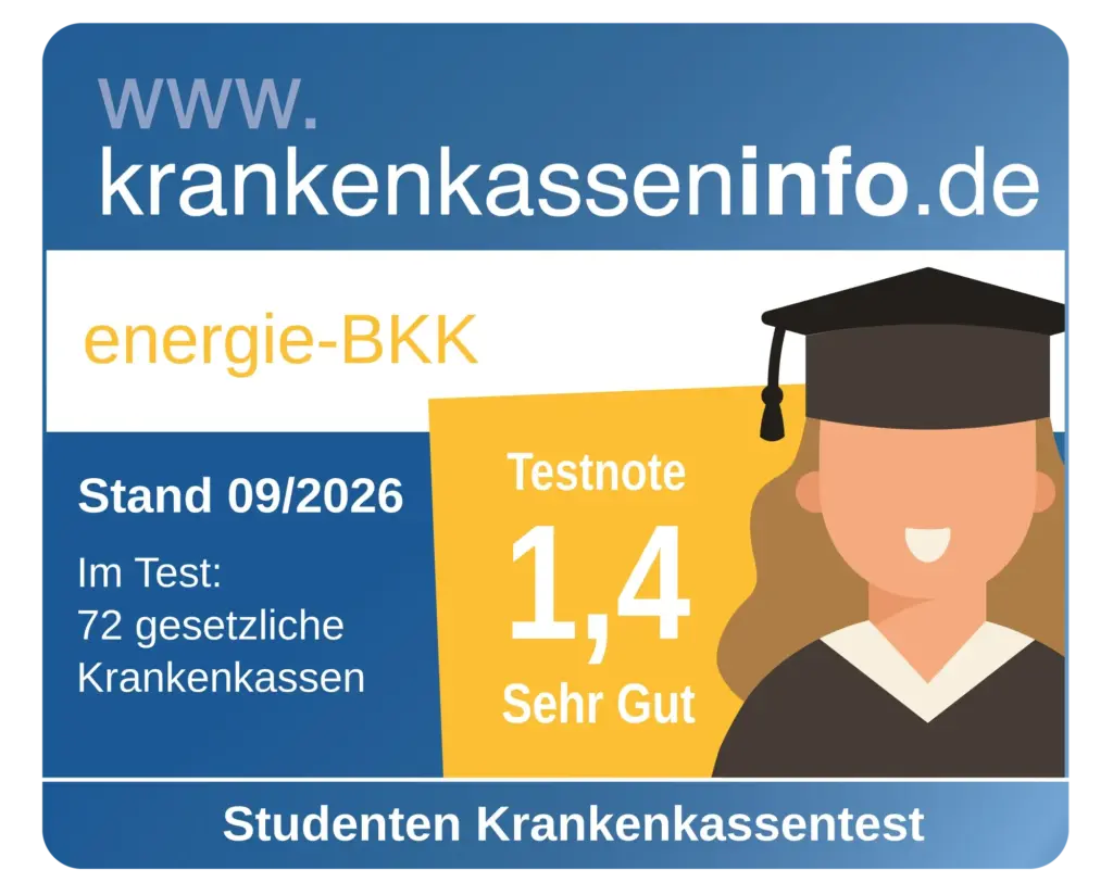 Qualitätssiegel Studenten krankenkasseninfo 09/2026