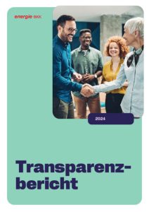 Das Bild zeigt das Titelblatt von dem Transparenzbericht 2024